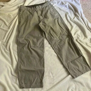 REI Co-op Pants Men's Size 34/32 Khaki Organic Cotton Canvas Hiking Outdoors